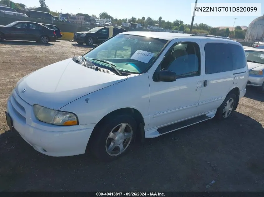 2001 Nissan Quest Gxe VIN: 4N2ZN15T01D820099 Lot: 40413817