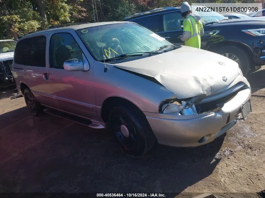 2001 Nissan Quest Gxe VIN: 4N2ZN15T61D800908 Lot: 40536464