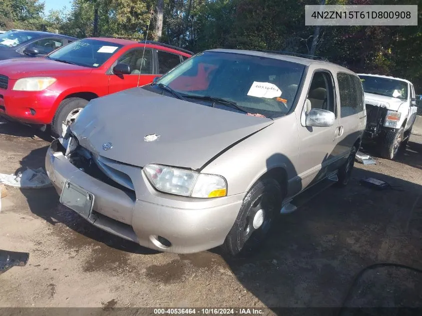 2001 Nissan Quest Gxe VIN: 4N2ZN15T61D800908 Lot: 40536464