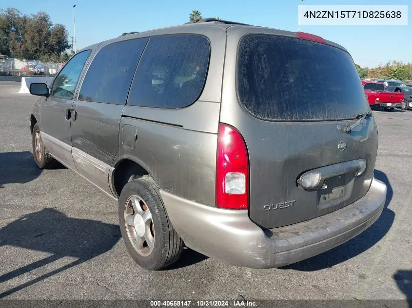 2001 Nissan Quest Gxe VIN: 4N2ZN15T71D825638 Lot: 40658147