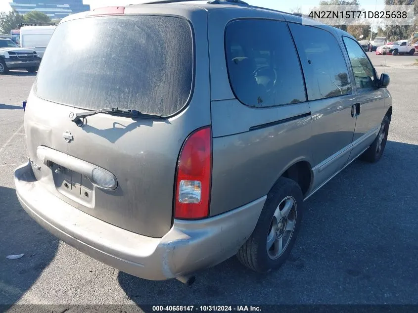 2001 Nissan Quest Gxe VIN: 4N2ZN15T71D825638 Lot: 40658147