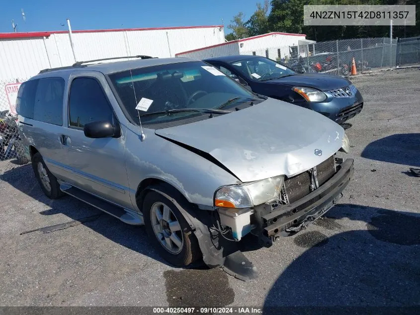 4N2ZN15T42D811357 2002 Nissan Quest Gxe