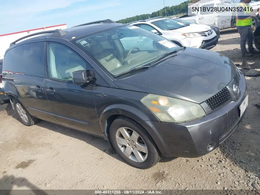 5N1BV28U04N352416 2004 Nissan Quest S/Se/Sl