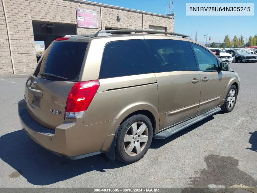 5N1BV28U64N305245 2004 Nissan Quest 3.5 Se