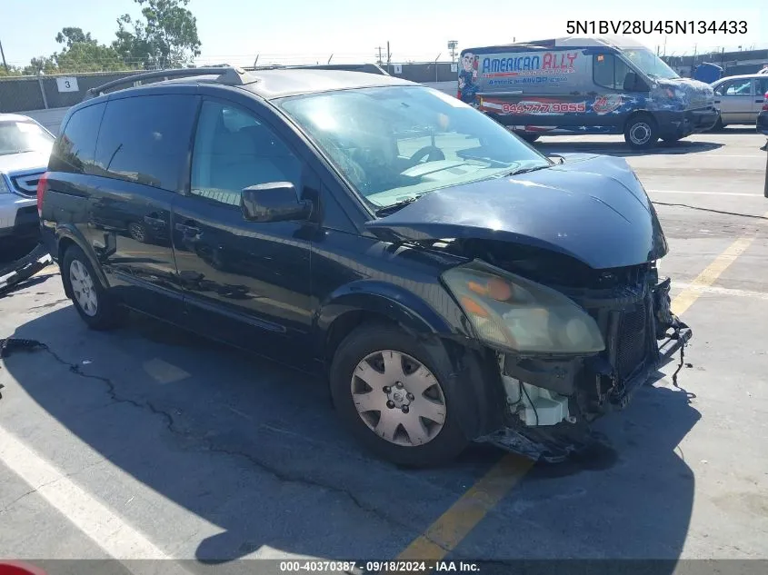 2005 Nissan Quest 3.5 VIN: 5N1BV28U45N134433 Lot: 40370387