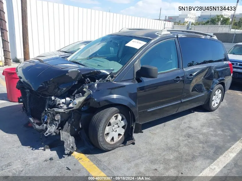 2005 Nissan Quest 3.5 VIN: 5N1BV28U45N134433 Lot: 40370387