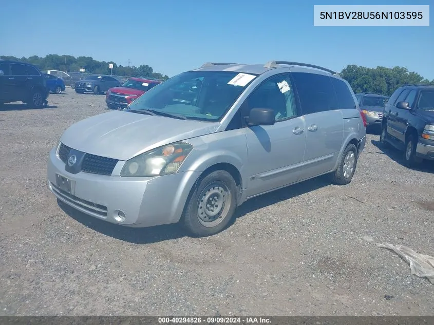 5N1BV28U56N103595 2006 Nissan Quest 3.5 S