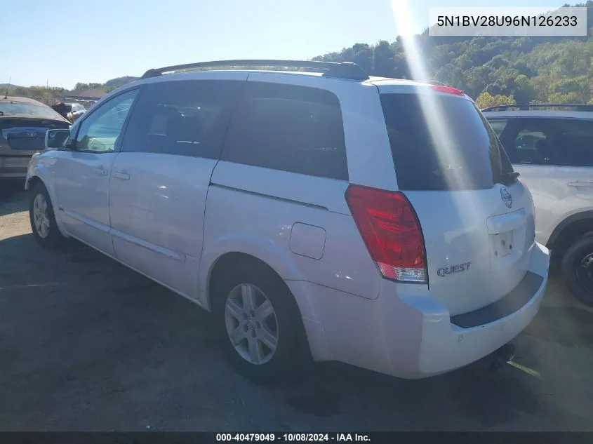 5N1BV28U96N126233 2006 Nissan Quest S/Se/Sl