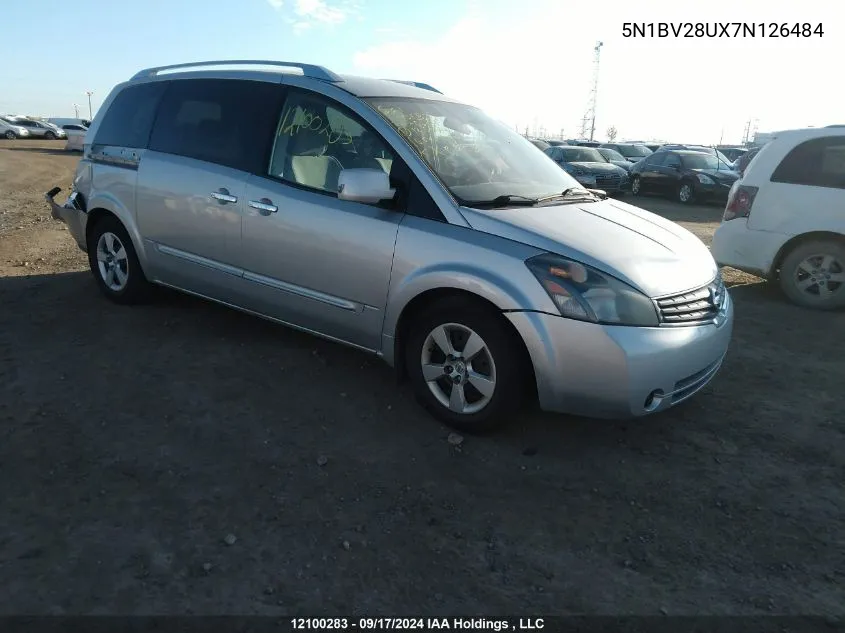 2007 Nissan Quest 3.5 Sl VIN: 5N1BV28UX7N126484 Lot: 12100283