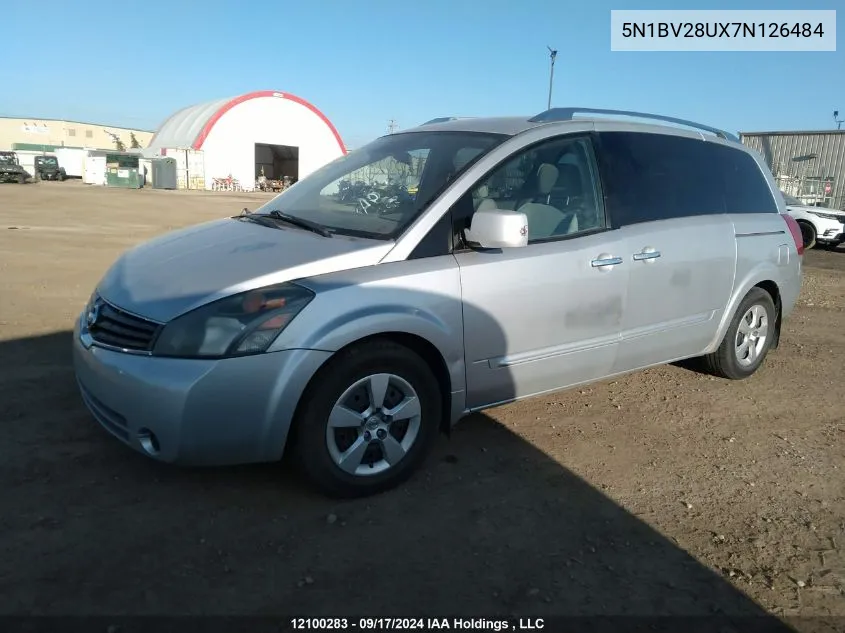 2007 Nissan Quest 3.5 Sl VIN: 5N1BV28UX7N126484 Lot: 12100283