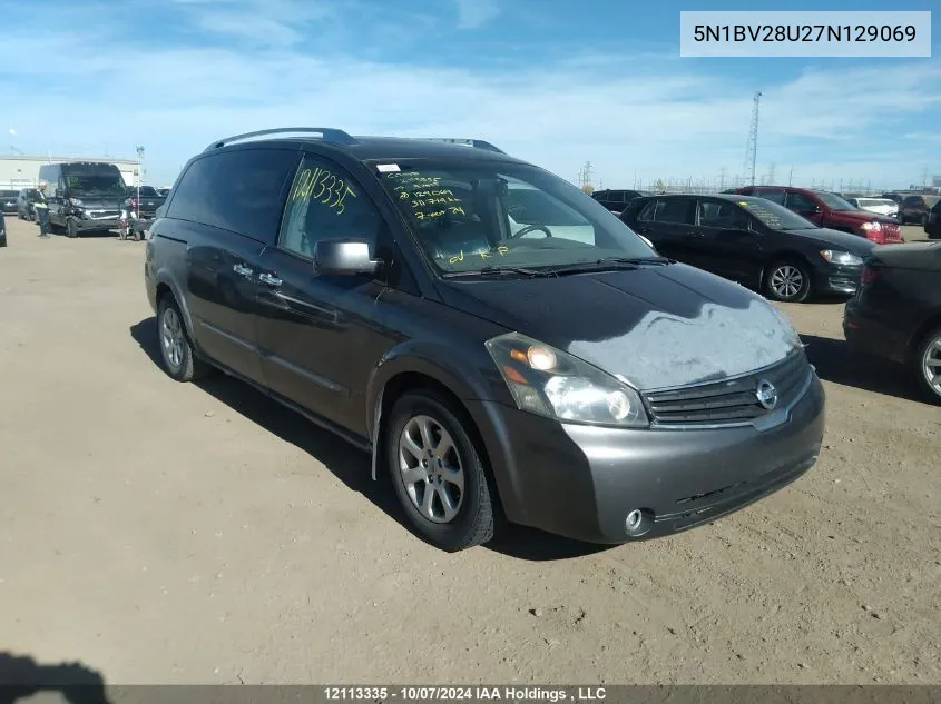 2007 Nissan Quest 3.5 VIN: 5N1BV28U27N129069 Lot: 12113335