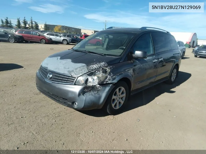 2007 Nissan Quest 3.5 VIN: 5N1BV28U27N129069 Lot: 12113335