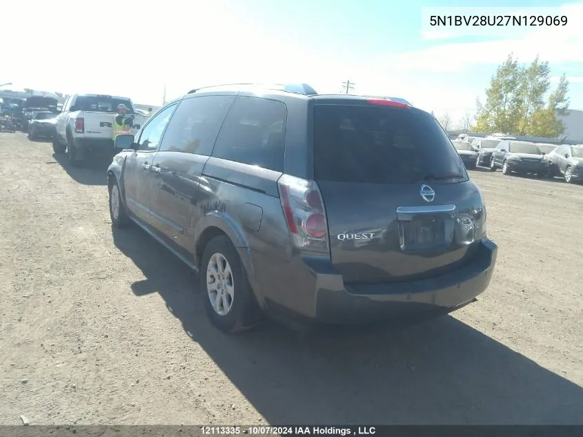 5N1BV28U27N129069 2007 Nissan Quest 3.5