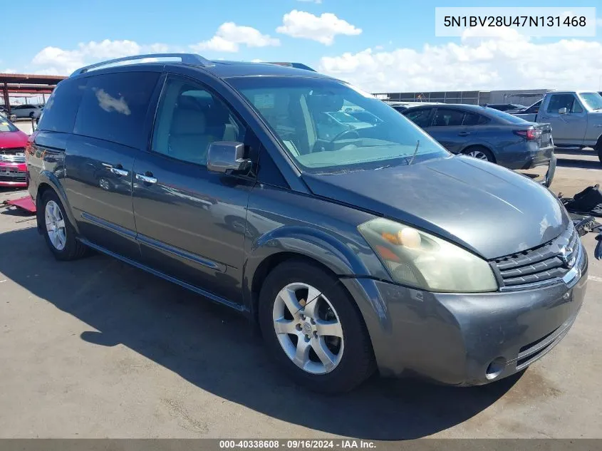 2007 Nissan Quest 3.5 Se VIN: 5N1BV28U47N131468 Lot: 40338608