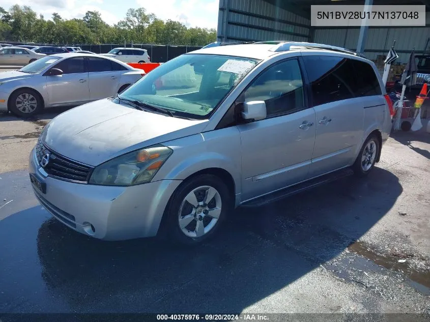 2007 Nissan Quest 3.5 S VIN: 5N1BV28U17N137048 Lot: 40375976