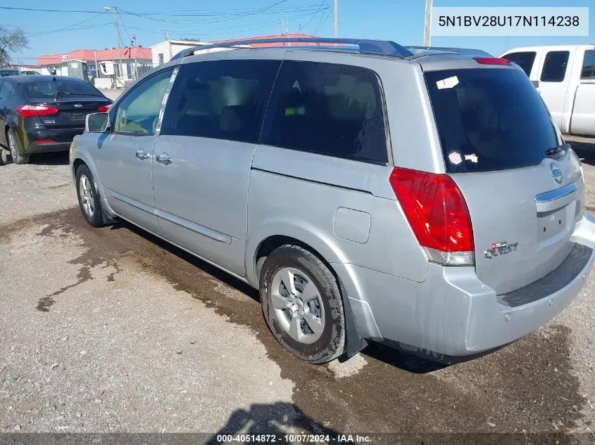 5N1BV28U17N114238 2007 Nissan Quest 3.5 S