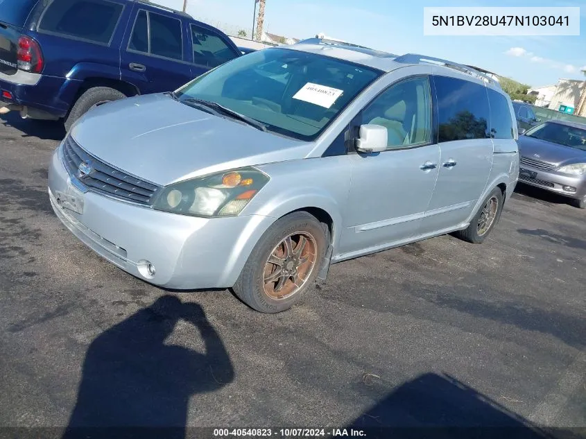 5N1BV28U47N103041 2007 Nissan Quest 3.5 Se