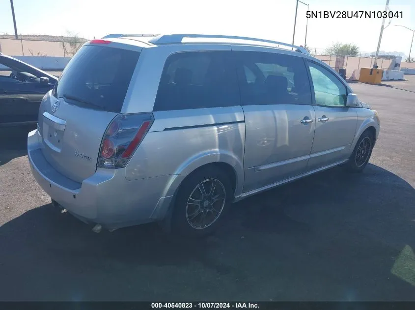 5N1BV28U47N103041 2007 Nissan Quest 3.5 Se