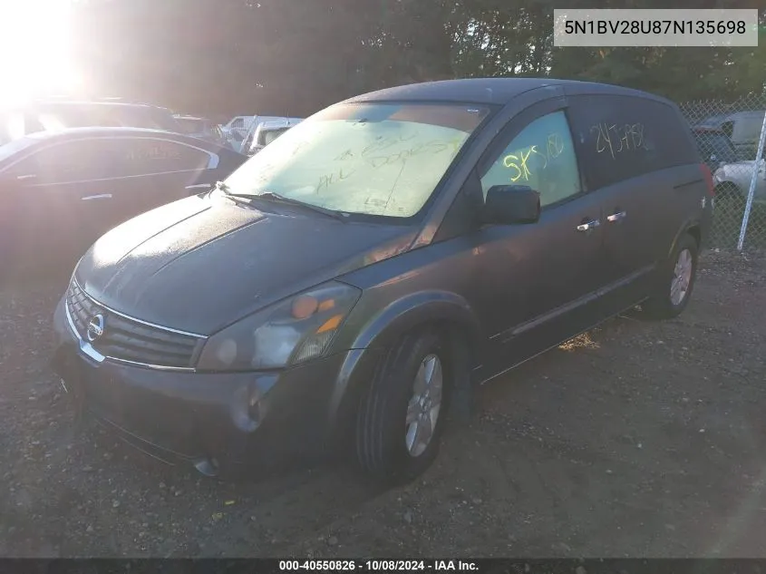 5N1BV28U87N135698 2007 Nissan Quest 3.5