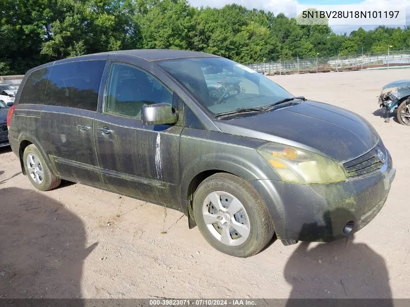 2008 Nissan Quest 3.5 VIN: 5N1BV28U18N101197 Lot: 39823071