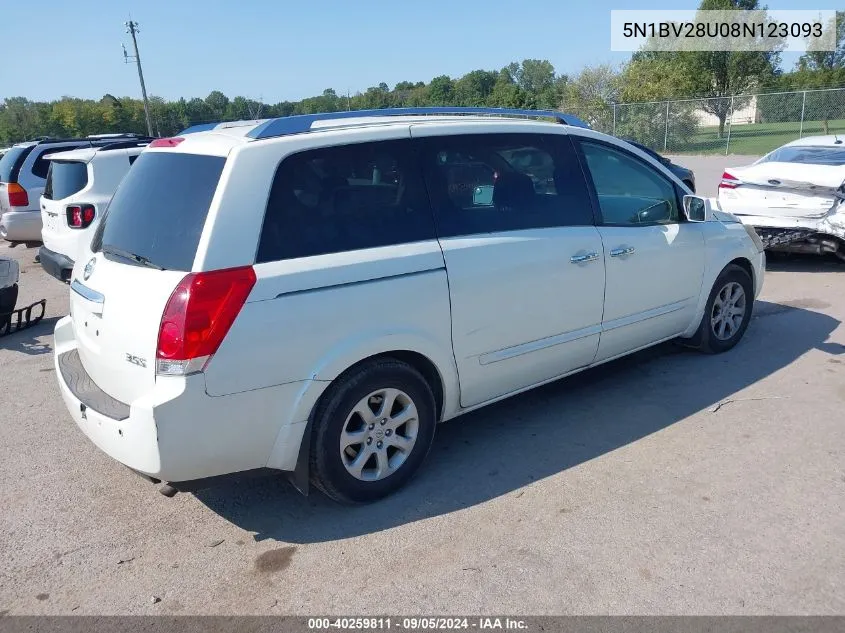 5N1BV28U08N123093 2008 Nissan Quest 3.5 S