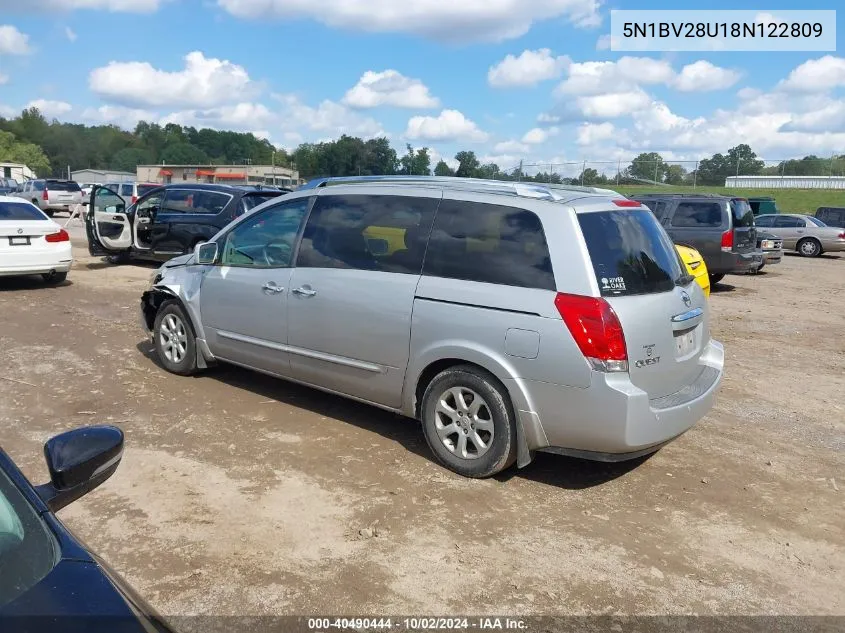 5N1BV28U18N122809 2008 Nissan Quest 3.5 S