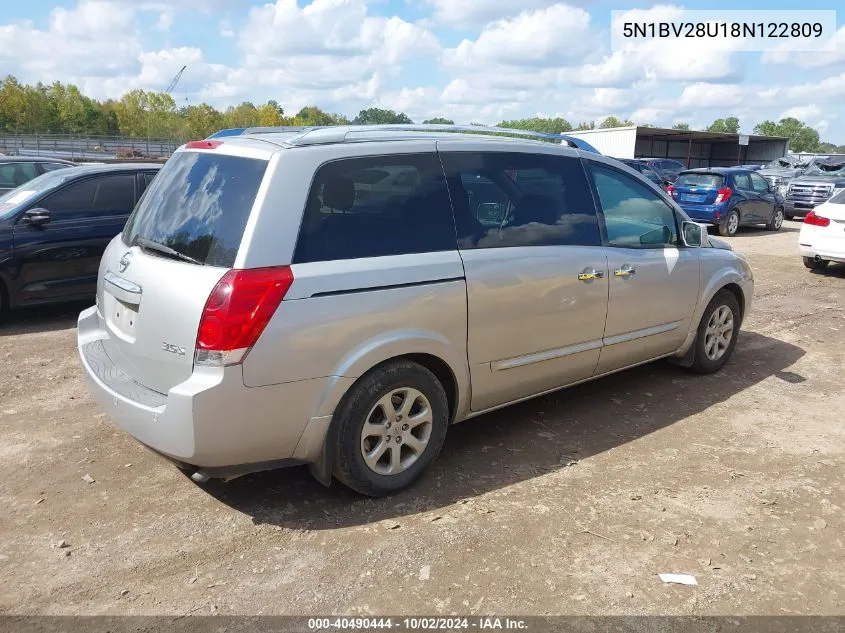 5N1BV28U18N122809 2008 Nissan Quest 3.5 S