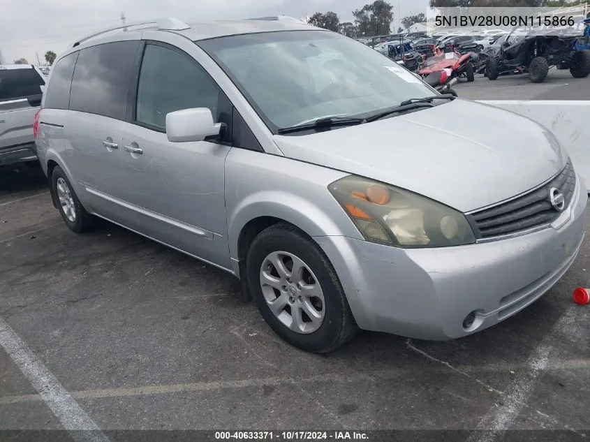 5N1BV28U08N115866 2008 Nissan Quest 3.5 S