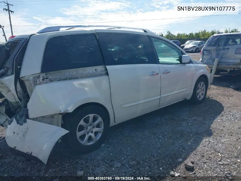 5N1BV28UX9N107775 2009 Nissan Quest 3.5 S