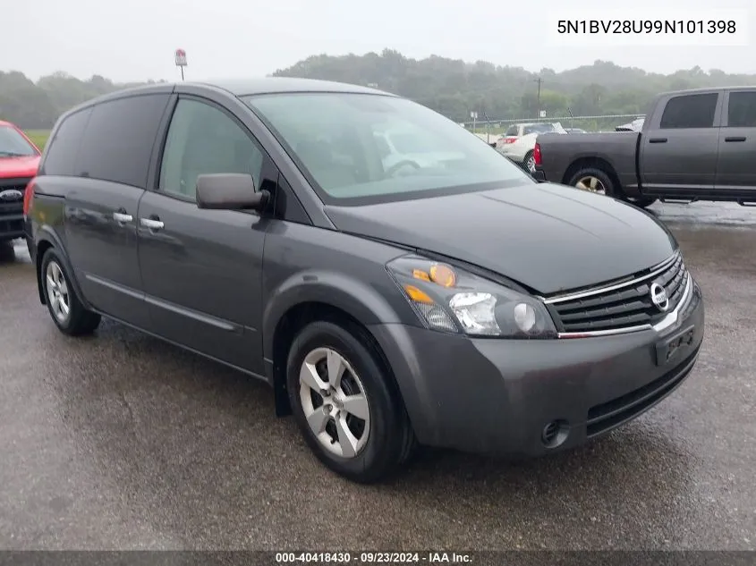 2009 Nissan Quest 3.5 VIN: 5N1BV28U99N101398 Lot: 40418430