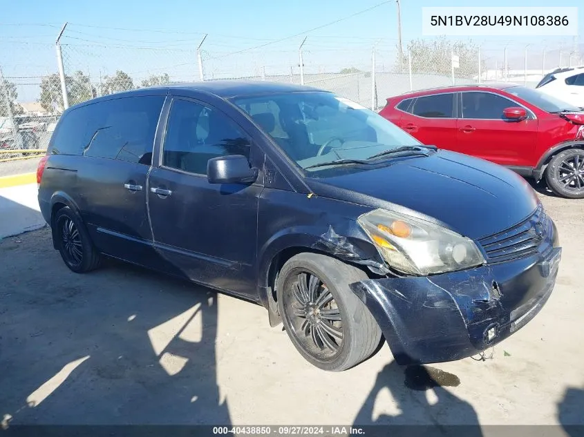 5N1BV28U49N108386 2009 Nissan Quest 3.5