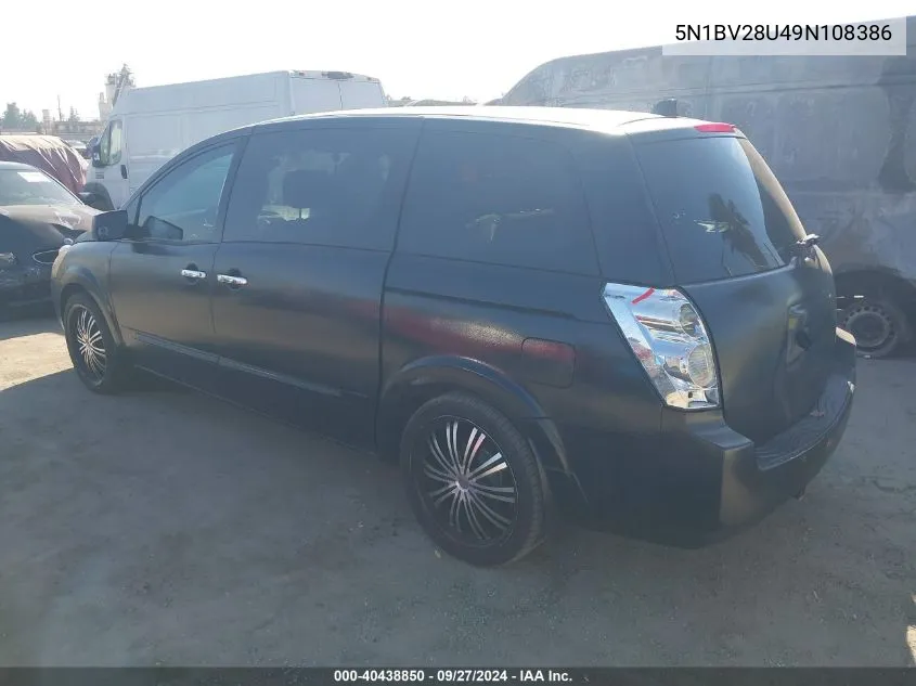 5N1BV28U49N108386 2009 Nissan Quest 3.5