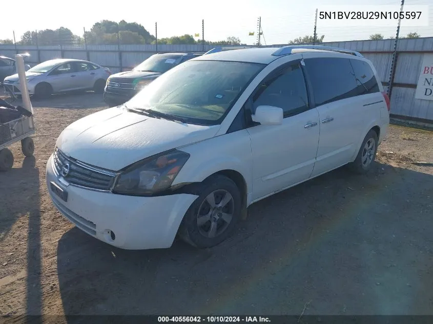 2009 Nissan Quest 3.5 S VIN: 5N1BV28U29N105597 Lot: 40556042