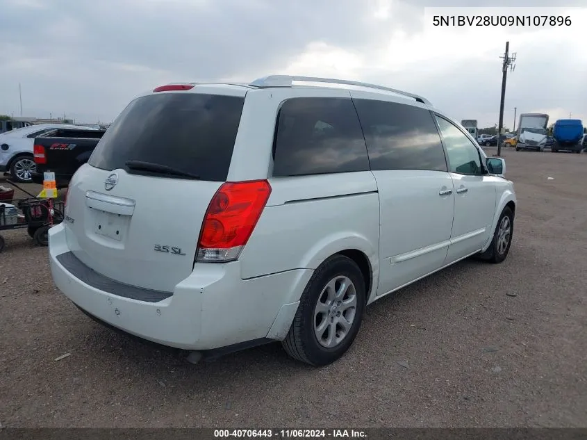 2009 Nissan Quest 3.5 Sl VIN: 5N1BV28U09N107896 Lot: 40706443