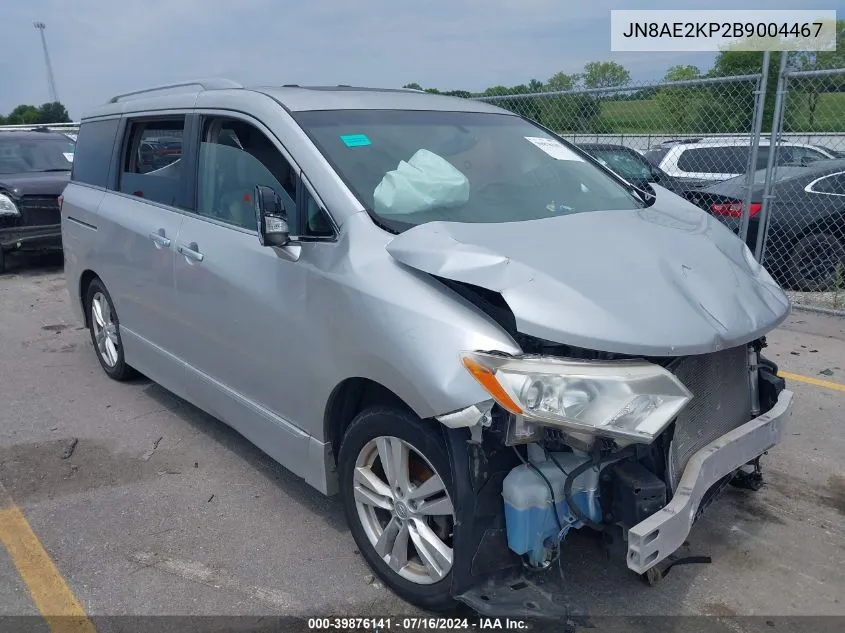 2011 Nissan Quest Sl VIN: JN8AE2KP2B9004467 Lot: 39876141