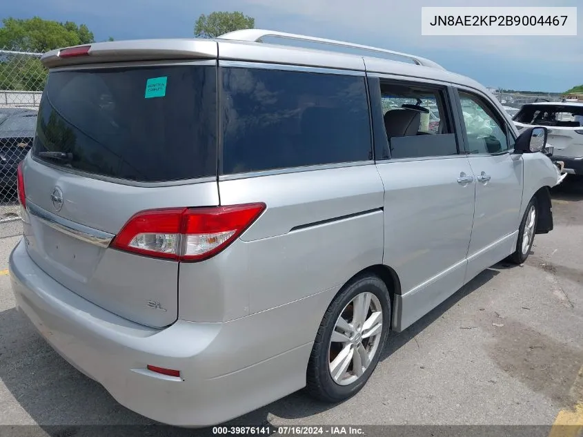 2011 Nissan Quest Sl VIN: JN8AE2KP2B9004467 Lot: 39876141