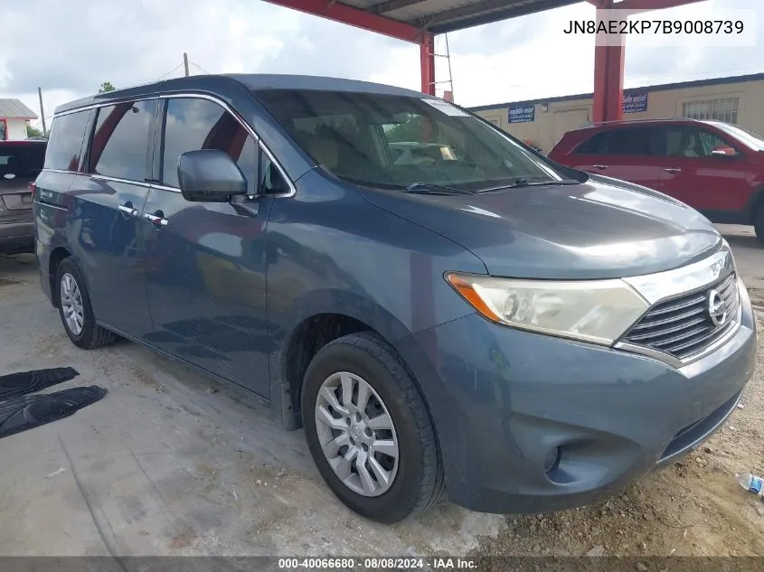 2011 Nissan Quest S VIN: JN8AE2KP7B9008739 Lot: 40066680