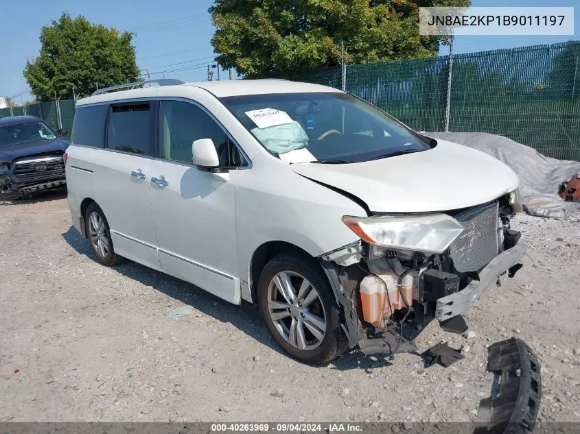 2011 Nissan Quest Sl VIN: JN8AE2KP1B9011197 Lot: 40263969