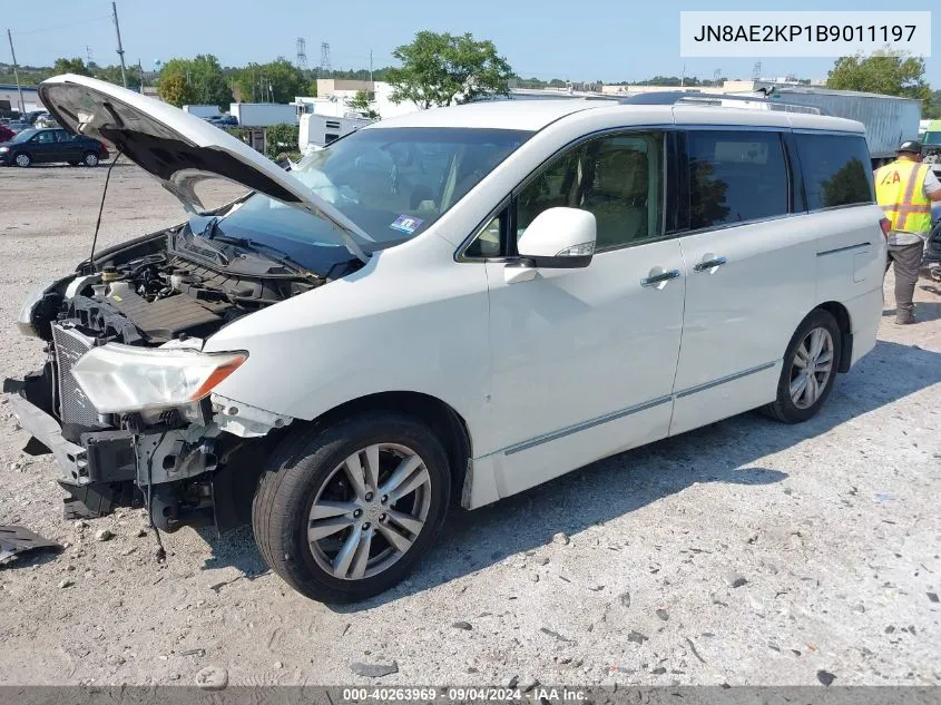 2011 Nissan Quest Sl VIN: JN8AE2KP1B9011197 Lot: 40263969