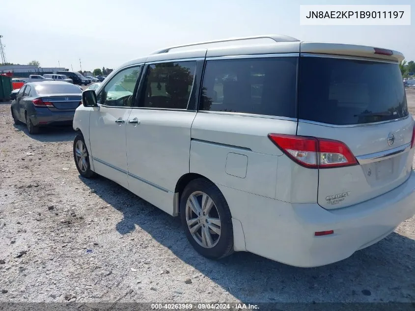 2011 Nissan Quest Sl VIN: JN8AE2KP1B9011197 Lot: 40263969