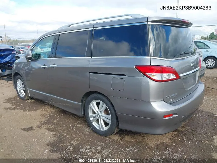 2011 Nissan Quest Le VIN: JN8AE2KP3B9004283 Lot: 40393016