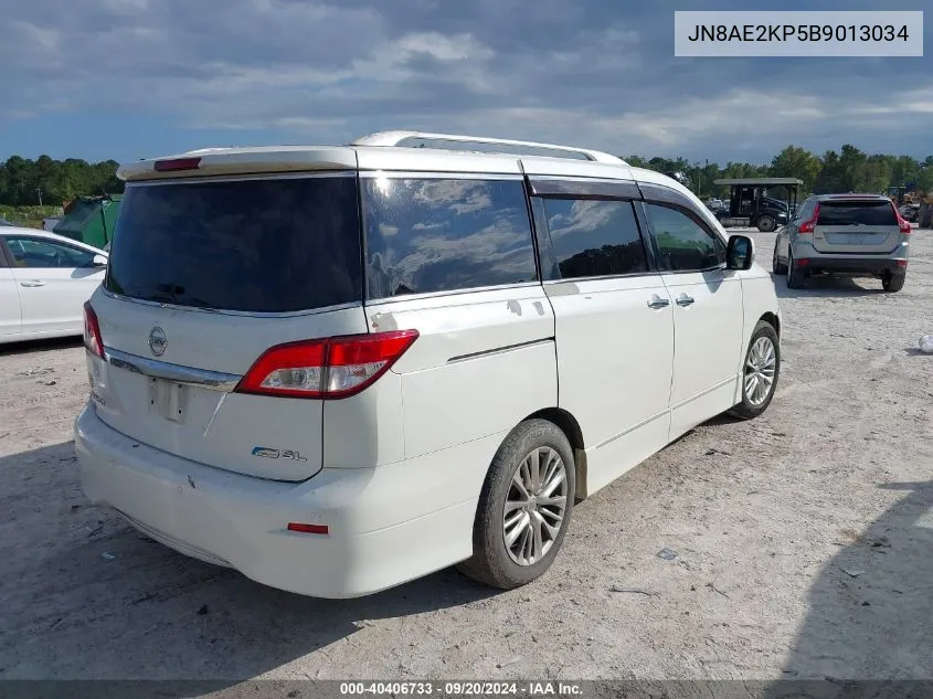 2011 Nissan Quest Sl VIN: JN8AE2KP5B9013034 Lot: 40406733