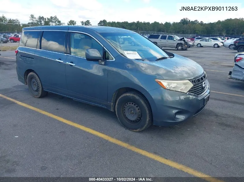 2011 Nissan Quest S VIN: JN8AE2KPXB9011263 Lot: 40433327