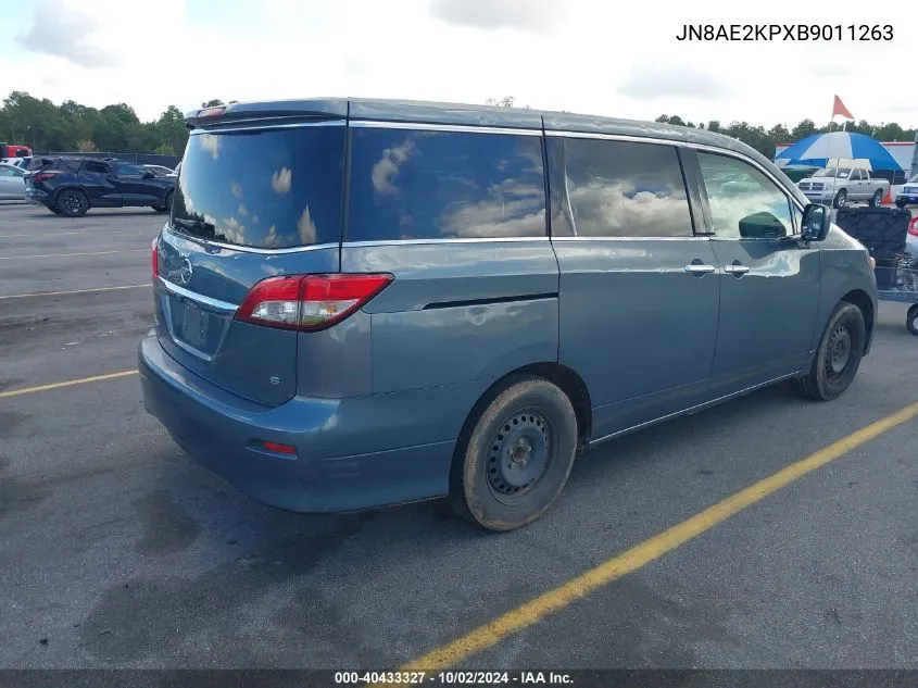 JN8AE2KPXB9011263 2011 Nissan Quest S