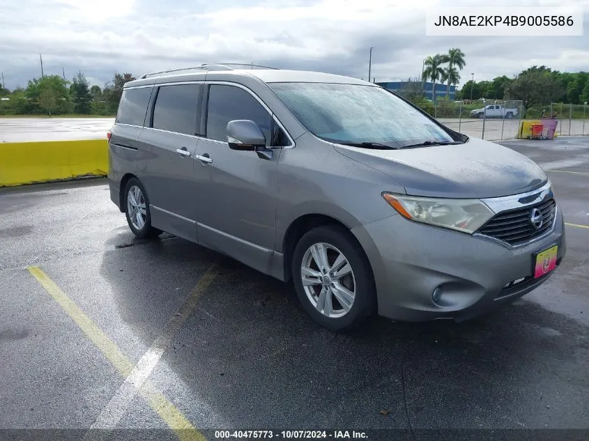 2011 Nissan Quest S/Sv/Sl/Le VIN: JN8AE2KP4B9005586 Lot: 40475773