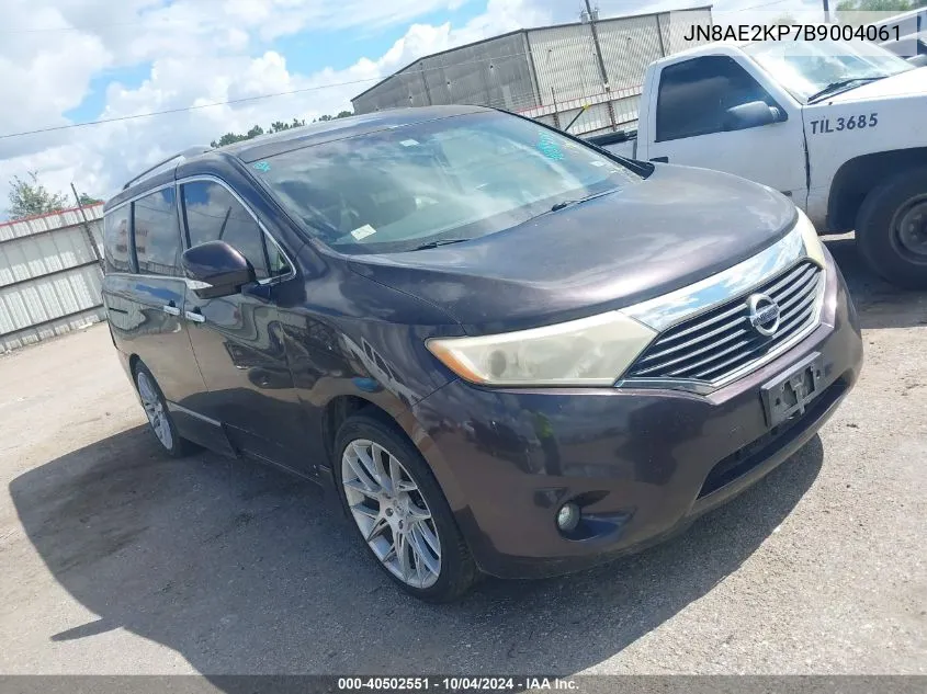 2011 Nissan Quest Sl VIN: JN8AE2KP7B9004061 Lot: 40502551