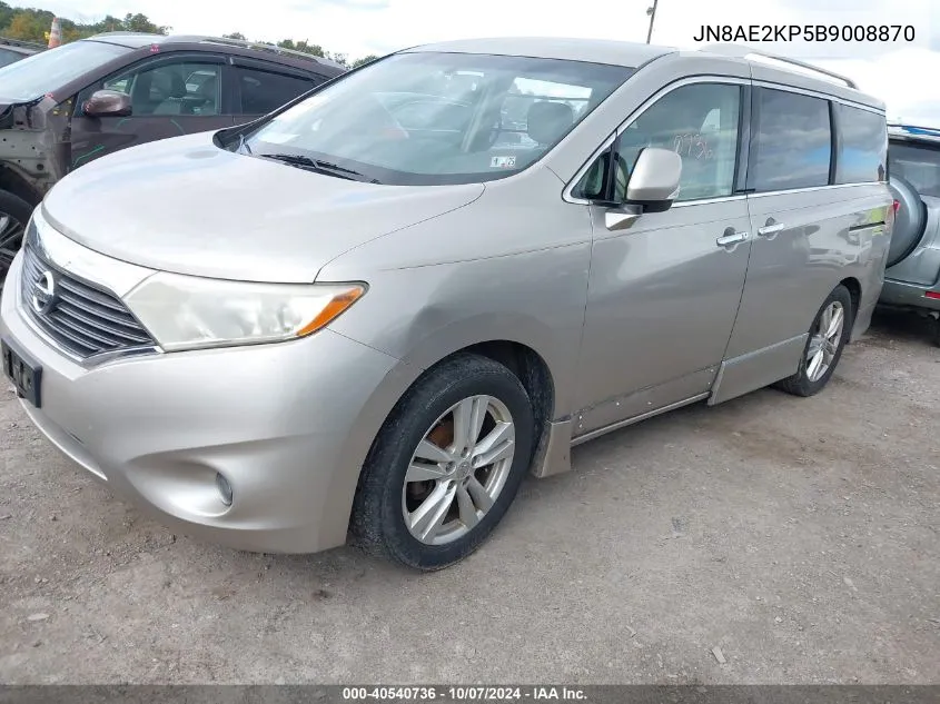 JN8AE2KP5B9008870 2011 Nissan Quest Sl