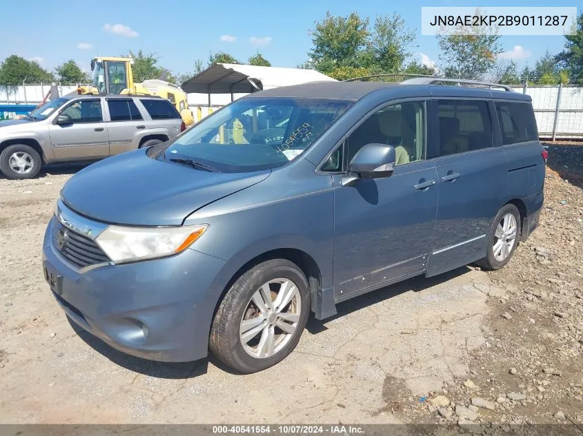 2011 Nissan Quest Sl VIN: JN8AE2KP2B9011287 Lot: 40541554