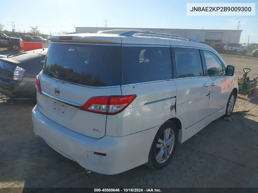 2011 Nissan Quest Sl VIN: JN8AE2KP2B9009300 Lot: 40569646