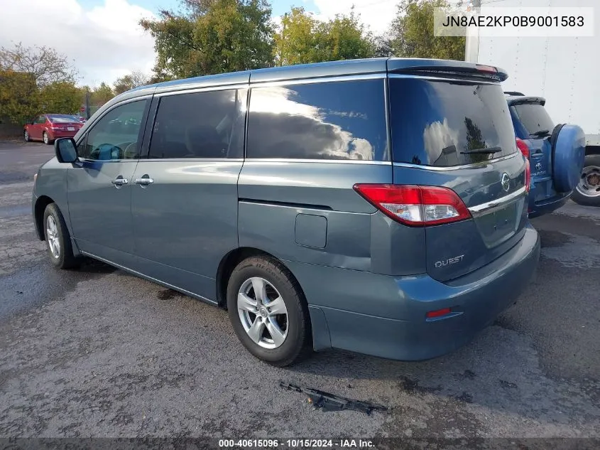 2011 Nissan Quest Sv VIN: JN8AE2KP0B9001583 Lot: 40615096